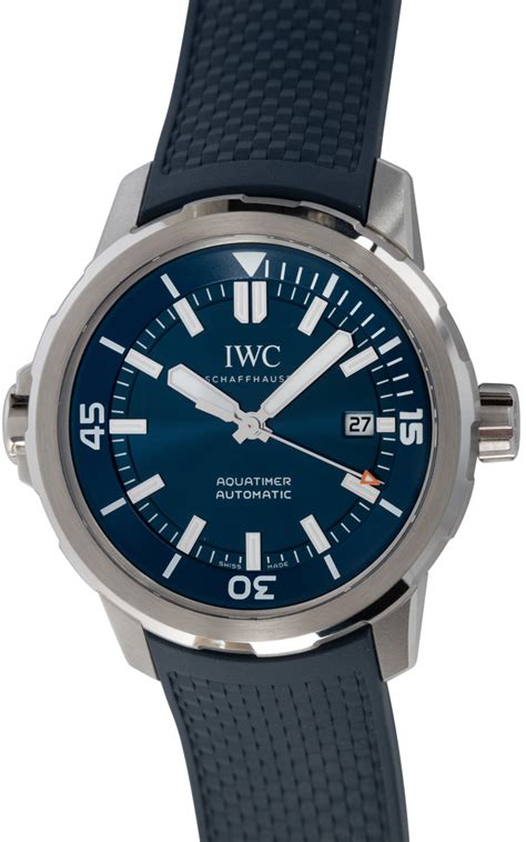 iwc aquatimer blue rubber|IWC aquatimer minute memory.